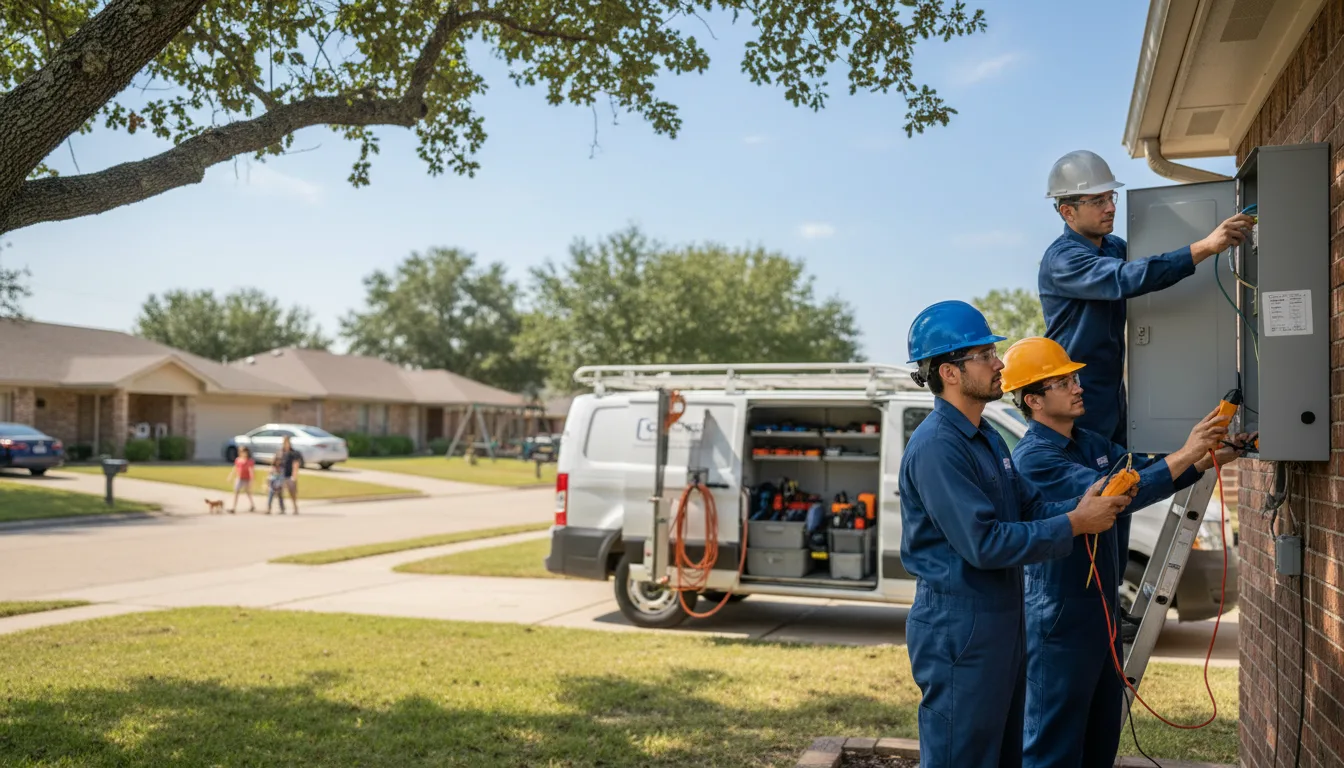 Certified electrician providing emergency electrical services in Bynum, TX